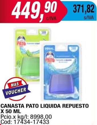Maxiconsumo CANASTA PATO LIQUIDA REPUESTO X 50 ML oferta