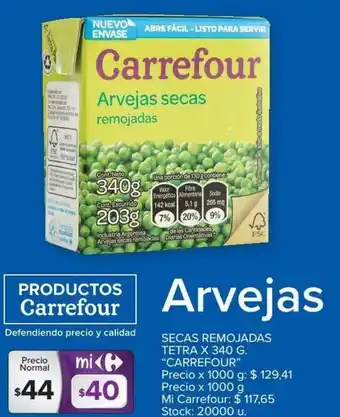 Carrefour Carrefour Arvejas Secas Remojadas oferta