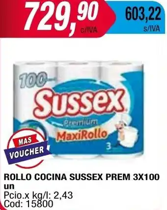 Maxiconsumo ROLLO COCINA SUSSEX PREM 3X100 un oferta