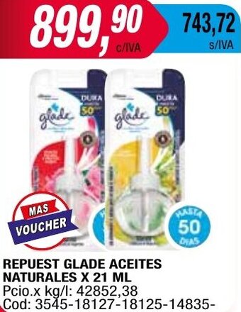 Maxiconsumo REPUEST GLADE ACEITES NATURALES X 21 ML oferta