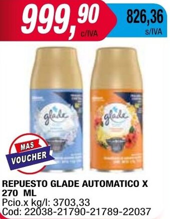 Maxiconsumo REPUESTO GLADE AUTOMATICO X 270 ML oferta
