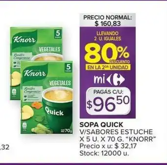 Carrefour Knorr Sopa Quick V/Sabores Estuche oferta