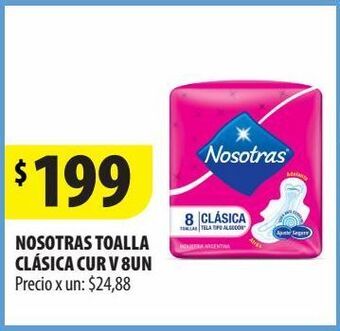 Punto Mayorista Nosotras toalla clásica cur v 8un oferta