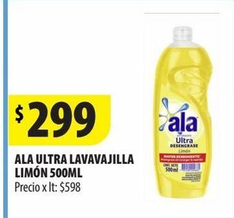 Punto Mayorista Ala ultra lavavajilla limón 500ml oferta