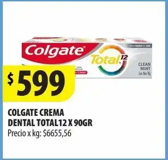 Punto Mayorista Colgate crema dental total12 x 90gr oferta