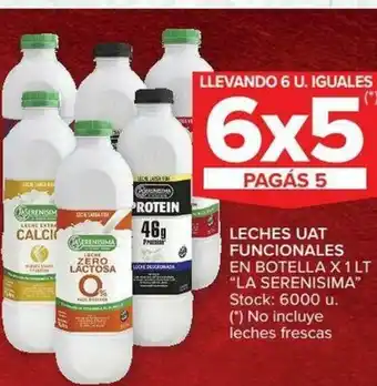 Carrefour La Serenisima Leches Uat Funcionales en Botella x 1 lt oferta