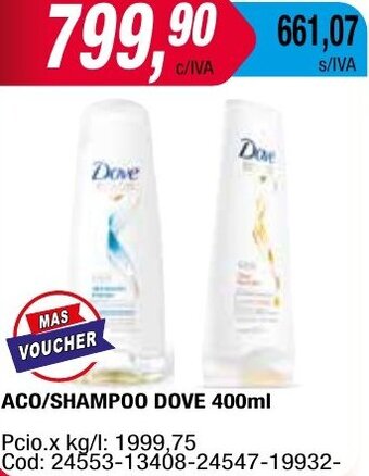 Maxiconsumo ACO/SHAMPOO DOVE 400ml oferta