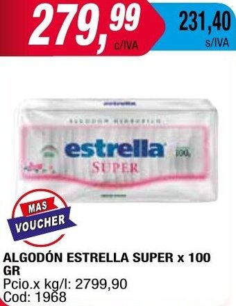 Maxiconsumo ALGODÓN ESTRELLA SUPER x 100 GR oferta