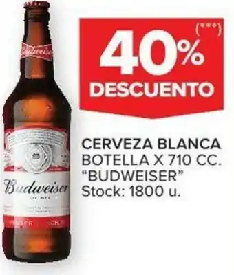 Carrefour Budweiser Cerveza Blanca Botella x 710 cc oferta