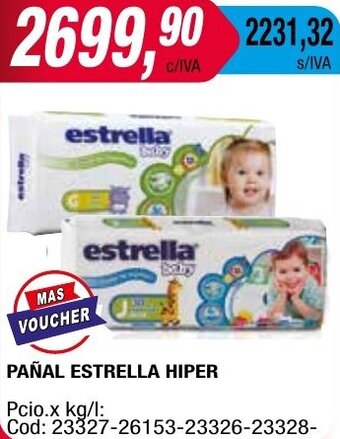 Maxiconsumo PAÑAL ESTRELLA HIPER oferta