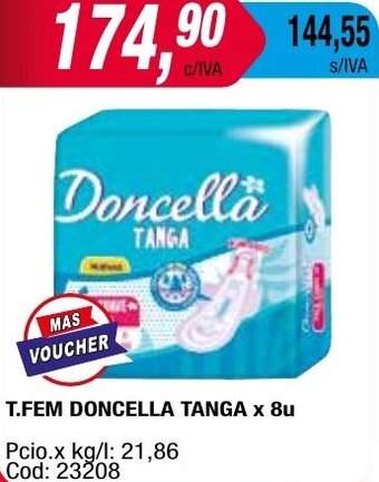 Maxiconsumo T.FEM DONCELLA TANGA x 8u oferta