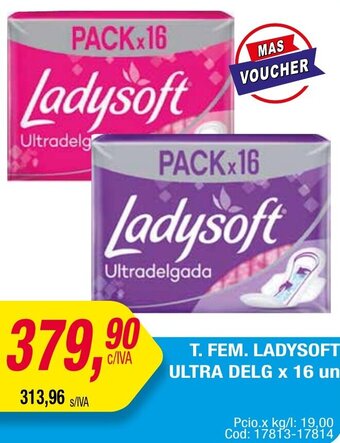 Maxiconsumo T. FEM. LADYSOFT ULTRA DELG x 16 un oferta