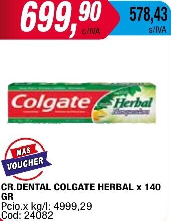 Maxiconsumo CR.DENTAL COLGATE HERBAL x 140gr oferta