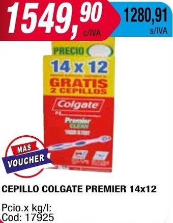 Maxiconsumo CEPILLO COLGATE PREMIER 14x12 oferta