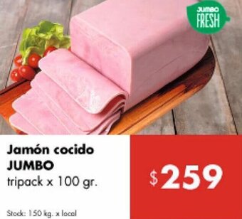 Disco Jamón cocido JUMBO tripack x 100 gr. oferta