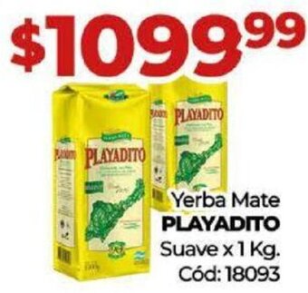 Diarco Yerba Mate PLAYADITO Suave x 1 Kg. oferta