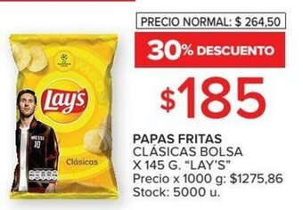 Carrefour Lay's Papas Fritas Clásicas Bolsa x 145 g oferta