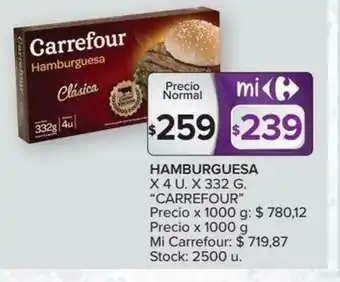Carrefour Carrefour Hamburguesa oferta