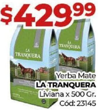 Diarco Yerba Mate LA TRANQUERA Liviana x 500 Gr. oferta