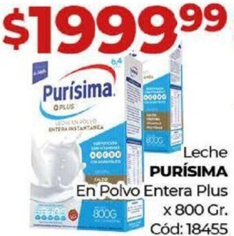 Diarco Leche PURÍSIMA En Polvo Entera Plus x 800gr oferta