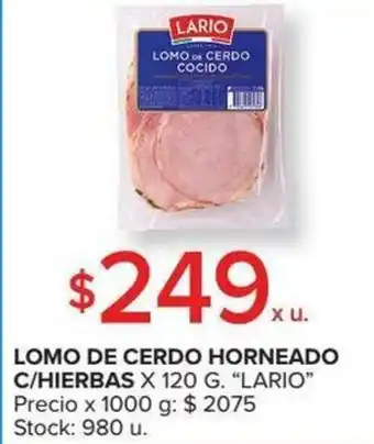 Carrefour Lario Lomo De Cerdo Horneado C/Hierbas x 120 g oferta