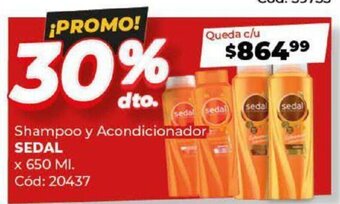 Diarco Shampoo y Acondicionador SEDAL x 650ML oferta