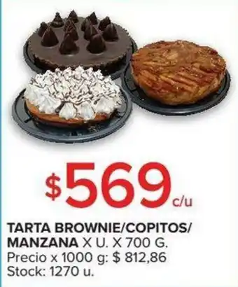 Carrefour Tarta Brownie/Copitos/Manzana x 700 g oferta