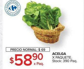 Carrefour Acelga x paquete oferta