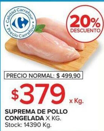 Carrefour Suprema de Pollo Congelada x kg oferta