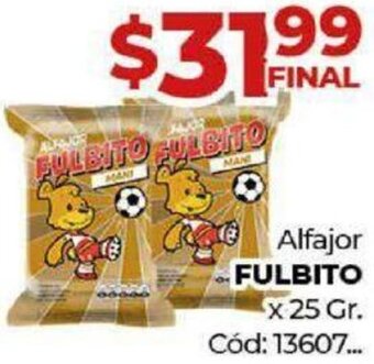 Diarco Alfajor FULBITO x 25gr oferta
