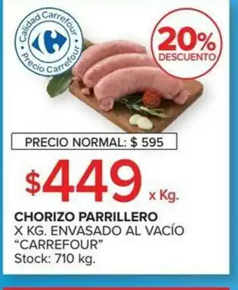 Carrefour Carrefour Chorizo Parrillero x kg oferta