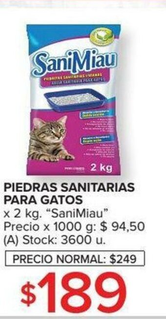 Carrefour Piedras Sanitarias Para Gatos x 2kg oferta