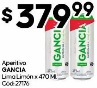 Diarco Aperitivo GANCIA Lima Limón x 470 MI. Cód: 27176 oferta