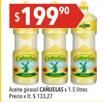 Cañuelas Aceite girasol x 1.5 litros