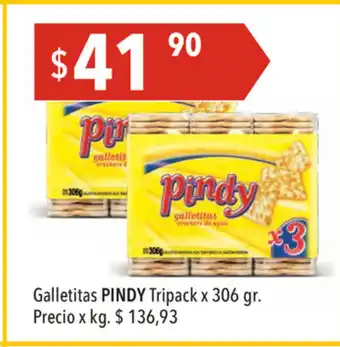 Hergo Pindy Galletitas Tripack x 306gr oferta