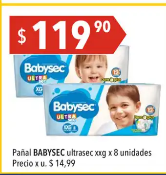 Hergo Babysec Pañal ultrasec xxg x 8unidades oferta