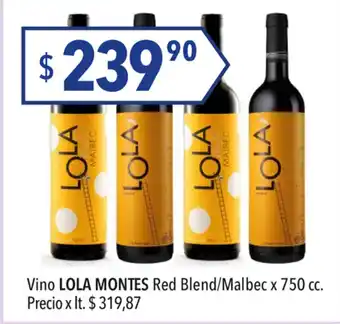 Hergo Lola Montes Vino Red Blend/Malbec x 750cc oferta