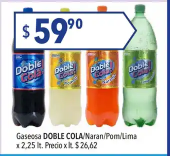 Doble Cola Gaseosa Naran/Pom/Lima x 2,25lt