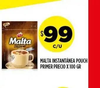 Malta Instantánea Pouch Primer Precio x 100gr