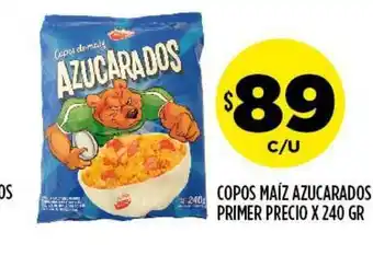 Supermercados Toledo Copos Maíz Azucarados Primer Precio x 240gr oferta