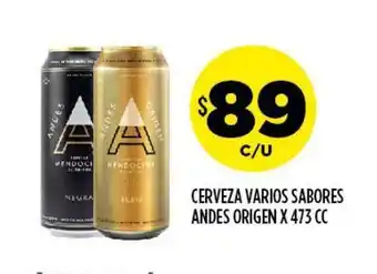 Supermercados Toledo Andes Origen Cerveza Varios Sabores x 473cc oferta