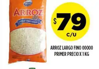 Supermercados Toledo Arroz Largo Fino 00000 Primer Precio x 1kg oferta