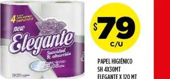 Supermercados Toledo Elegante Papel Higiénico Sh x 120mt oferta