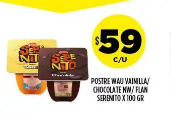 Supermercados Toledo Serenito Postre Wau Vainilla Chocolate Nw Flan x 100gr oferta