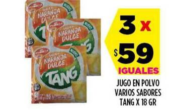 Supermercados Toledo Tang Jugo En Polvo Varios Sabores x 18gr oferta