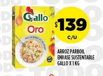 Supermercados Toledo Gallo Arroz Parboil Envase Sustentable x 1kg oferta