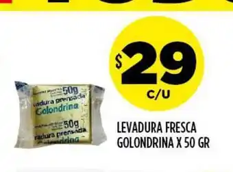 Supermercados Toledo Golondrina Levadura Fresca x 50gr oferta