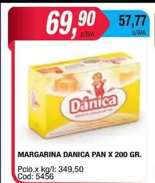 Maxiconsumo Danica Margarina Pan x 200gr oferta