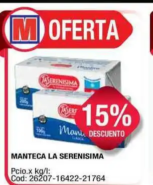 Maxiconsumo Manteca La Serenisima oferta