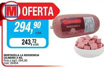 Maxiconsumo La Residencia Mortadela Cilindro oferta